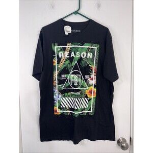 Reason Clothing New York Bad Kids Mens T-Shirt Tee Black Graphic Print Size XL